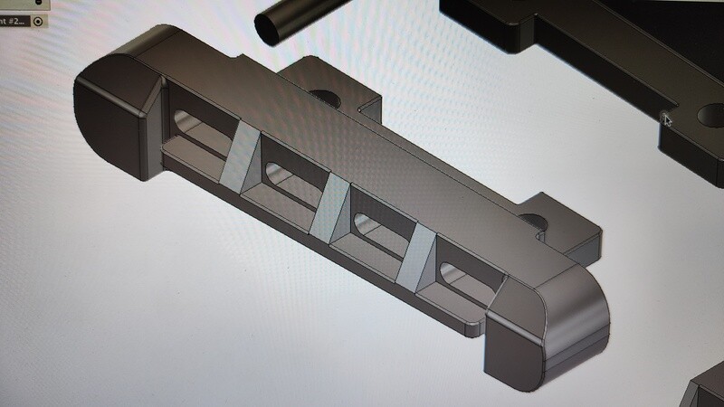 Losi JrX series rear pivot support #1 modified