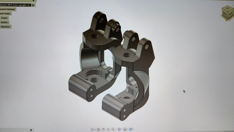Yokomo MX4/ MR4BC front uprights, pair