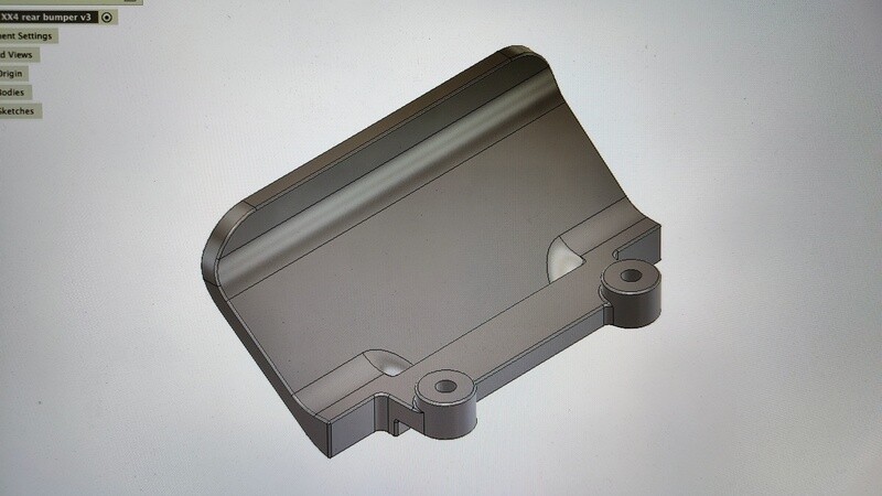 Losi XX4 rear bumper