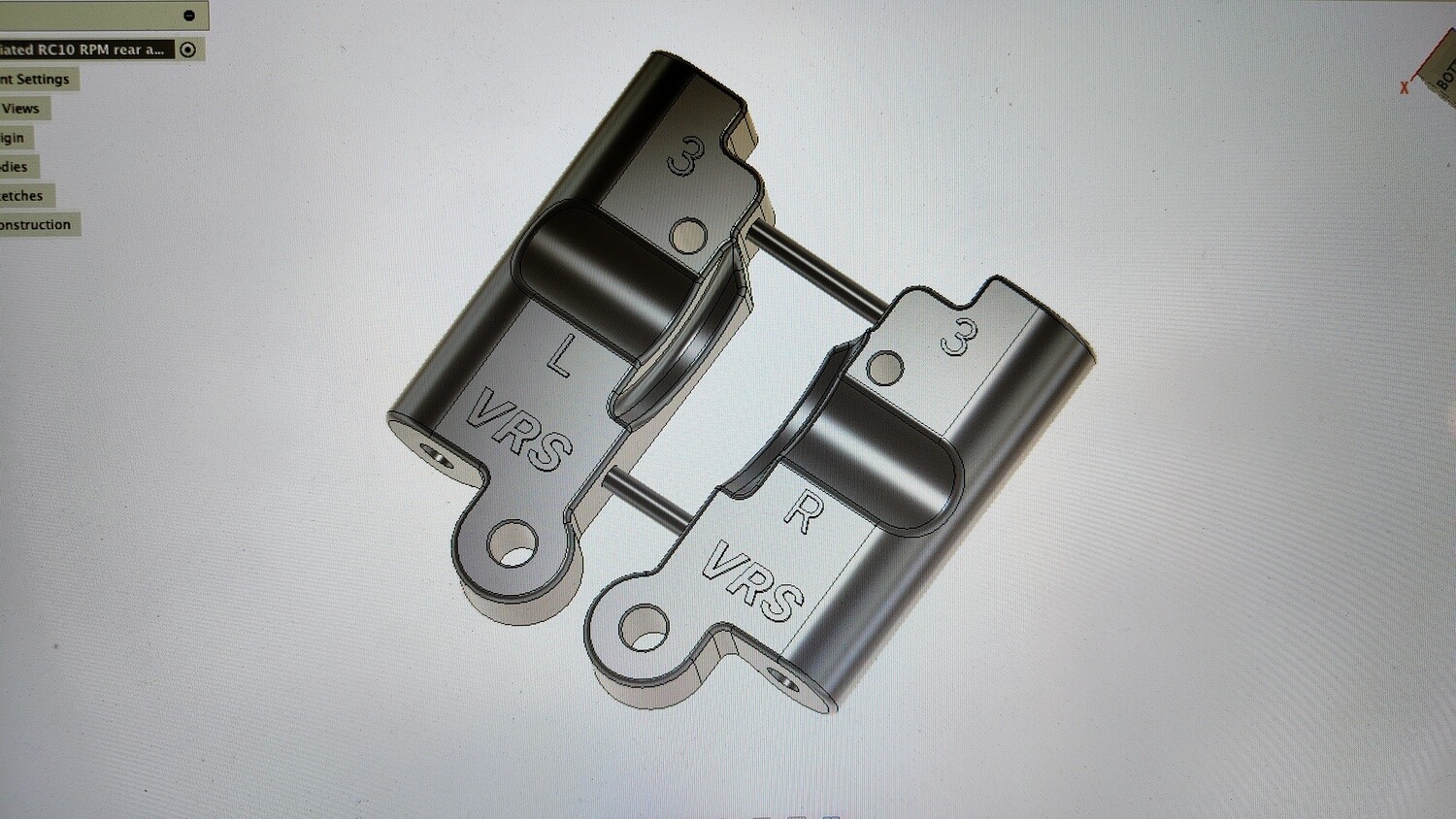 Team Associated RC10 RPM style arm mounts for wide rear arms