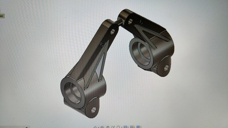 Schumacher Cat/ Cougar 2000EC rear uprights, 5° toe, pr