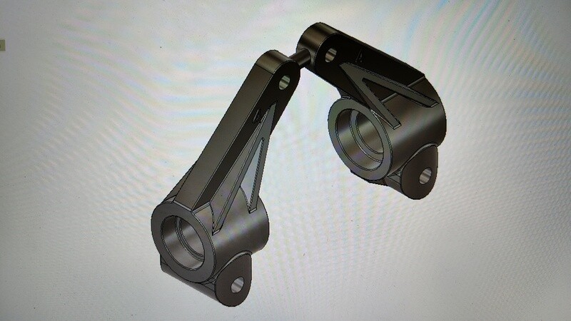 Schumacher Cat/ Cougar 2000EC rear uprights, 4° toe, pr