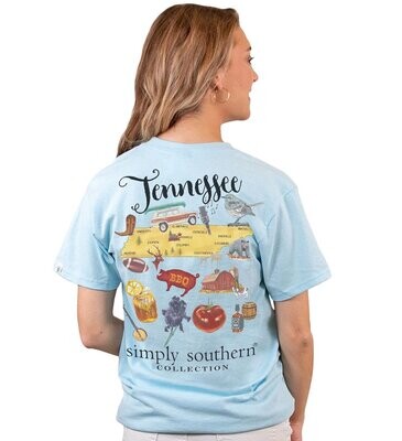 Simply Southern Tennessee T-Shirt for Women in Ice Blue