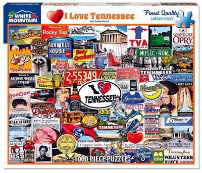 I Love Tennessee 1000 Piece Jigsaw Puzzle
