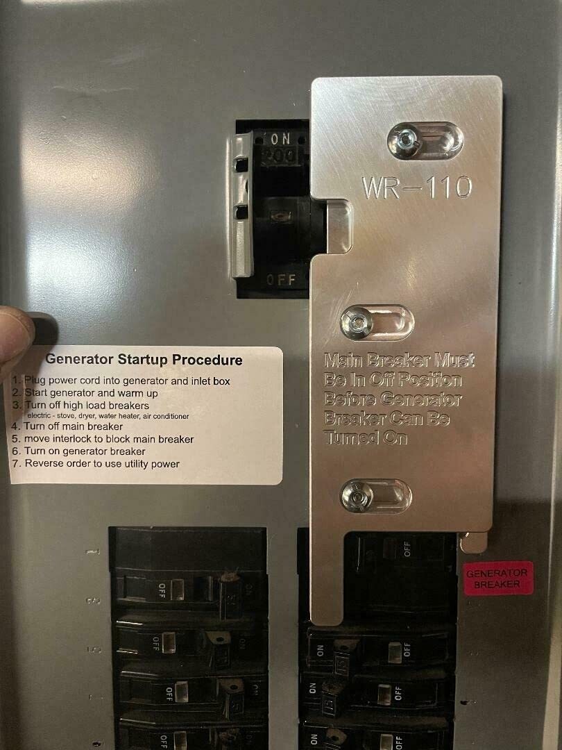 WR-110 Square D 200 amp Panel