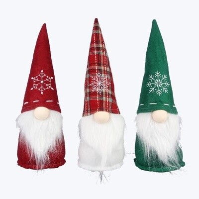 Fabric Christmas Tabletop Light-Up Gnome