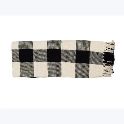 Cotton Plaid Hand Woven Throw