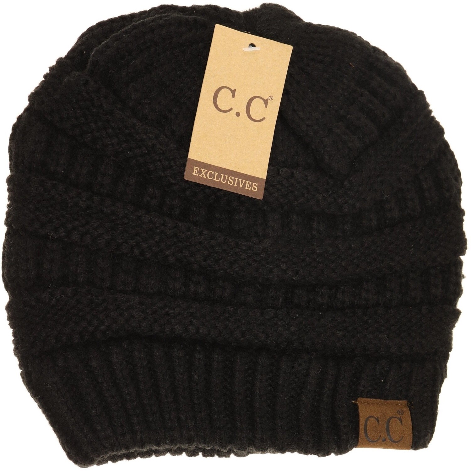 Classic Solid Cable Knit Beanie