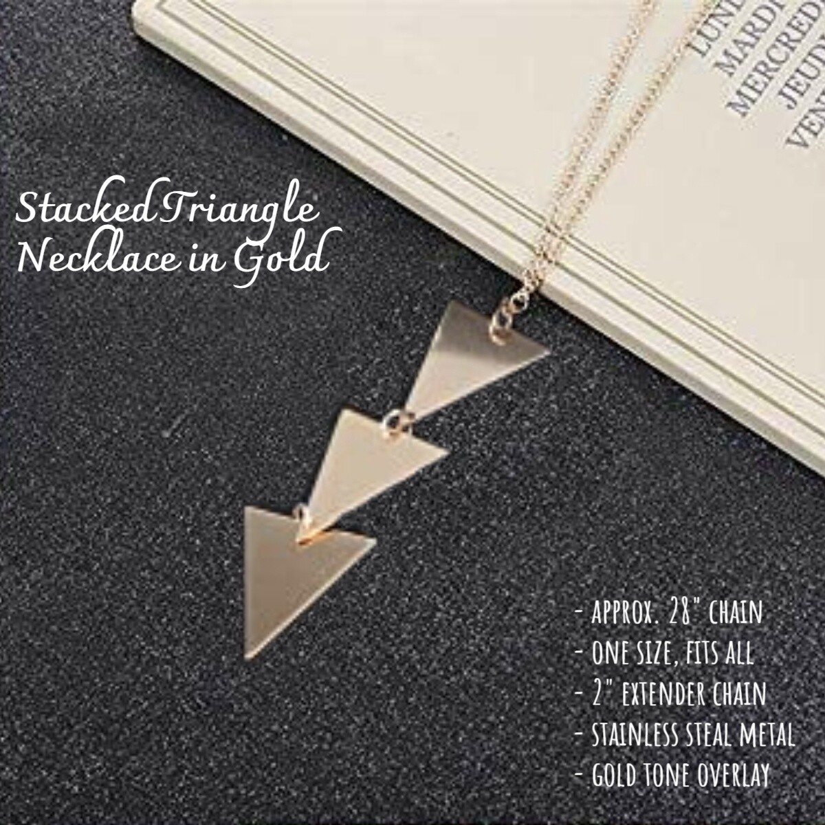 Stacked Triangle Pendant Necklace