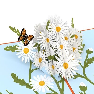 Daisies w/ Monarch Butterfly Pop-Up Card LP3051