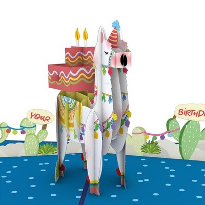 Happy Birthday Llama Pop-Up Card LP2598