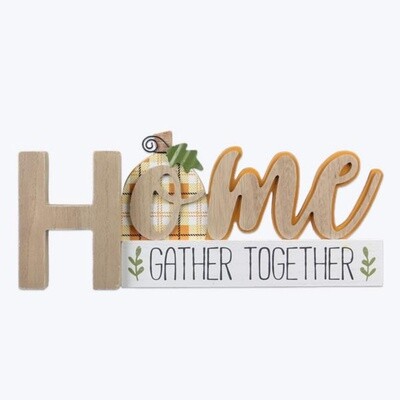 Wood 3D Fall "Home..." Tabletop Sign