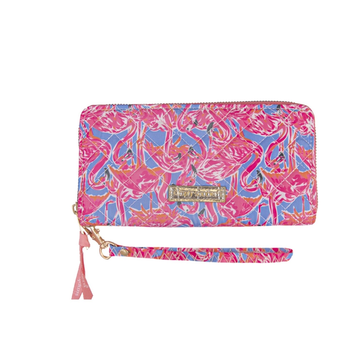Phone Wallet, Pattern: Flamingo