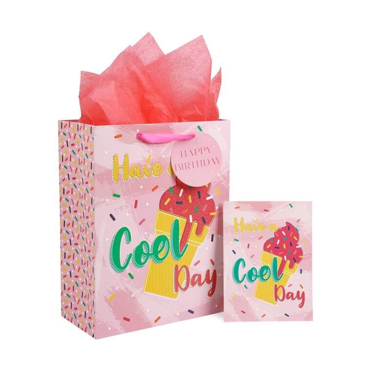 13" Birthday Gift Bag & Card Set