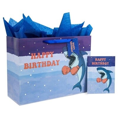 16" Birthday Gift Bag & Card Set