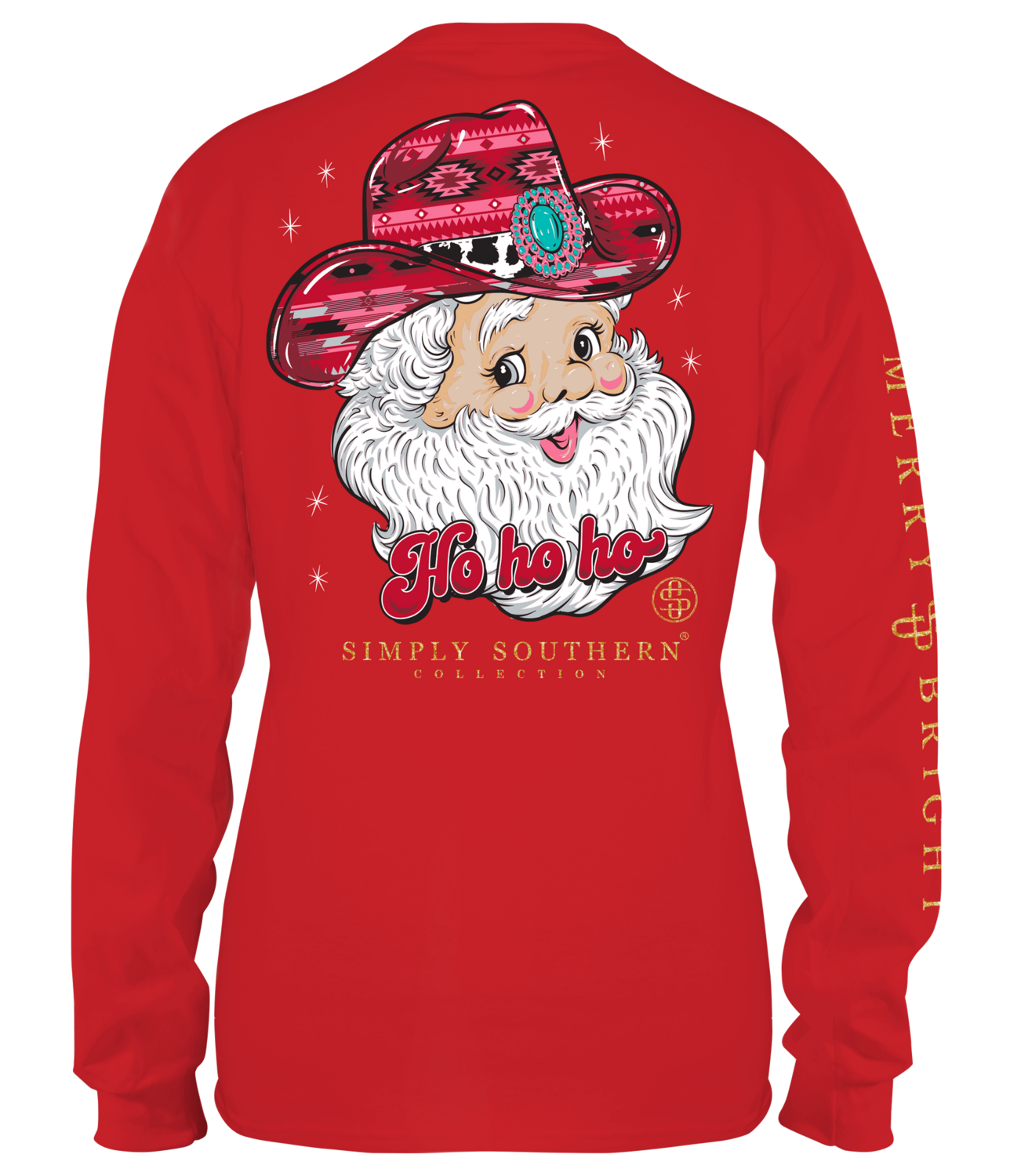 Women's LS Shirt - Cowboy Santa