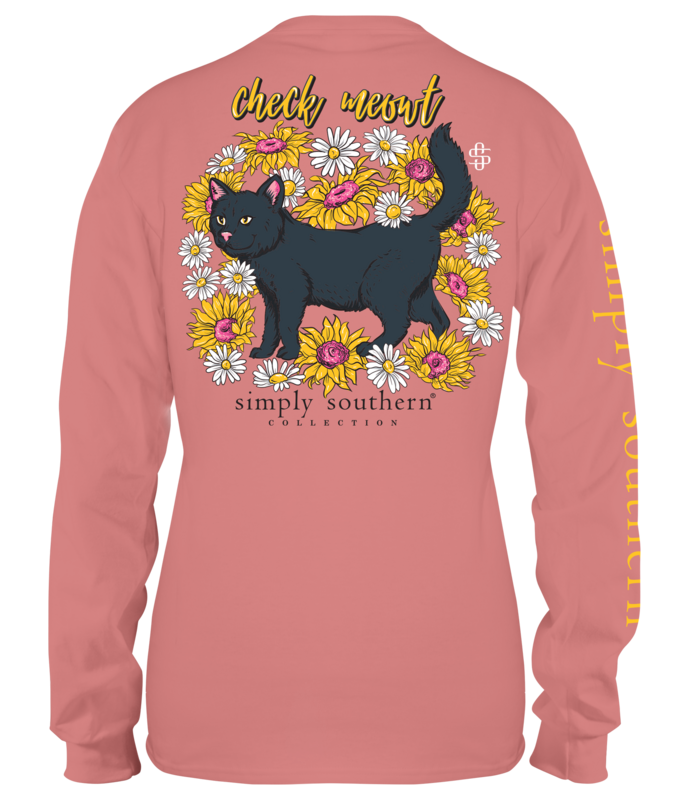 Youth LS Shirt - Cat, Size: S, Color: Rouge