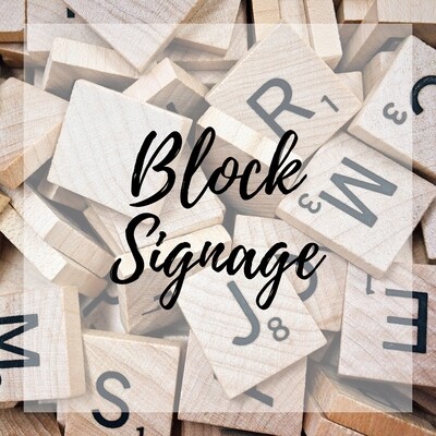 Block Signage