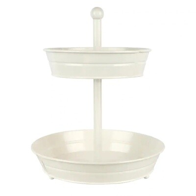 Metal 2-Tier Tabletop Tray Stand