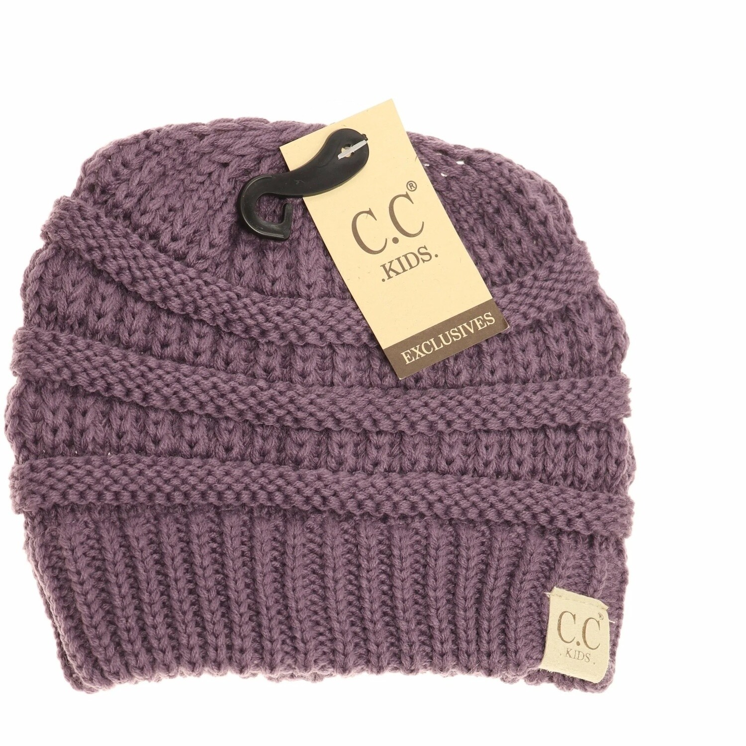 Kid's Classic Solid Cable Knit Beanie