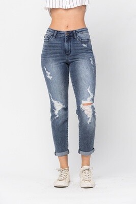 Women's Distressed Boyfriend Jeans #82332