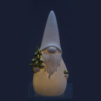 Ceramic Light-Up Christmas Gnomes