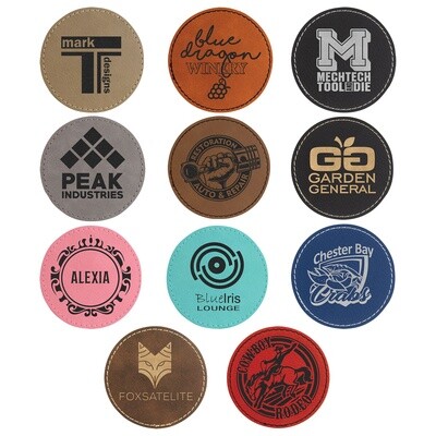 Custom 3" Round Leatherette Patch