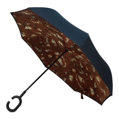 Smart-Brella Umbrella - Brown Leopard Print