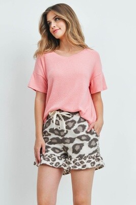 Leopard 2-PC Lounge Shorts Set