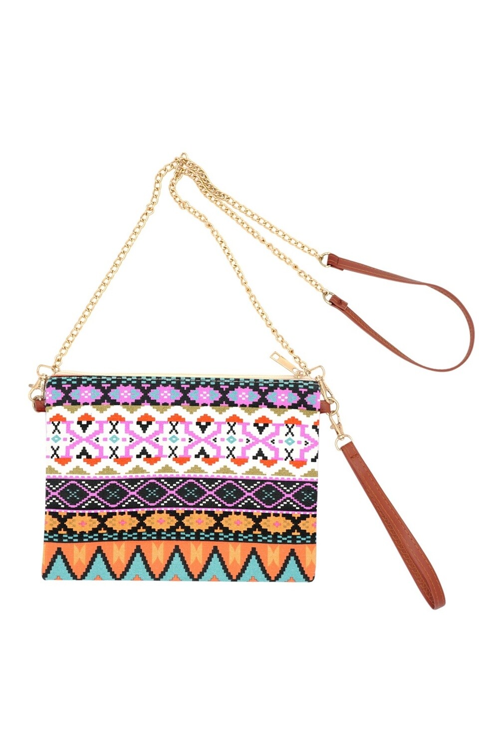 Aztec Crossbody Wristlet Bag