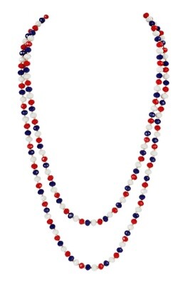 USA Hand Knotted Beaded Necklace