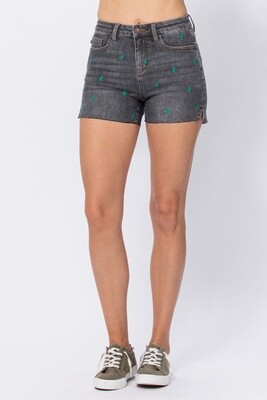 Women's Embroidered Cactus Cut-Off  Shorts #150111