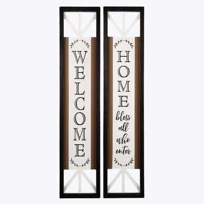 Wood Framed Welcome/Home Wall Sign