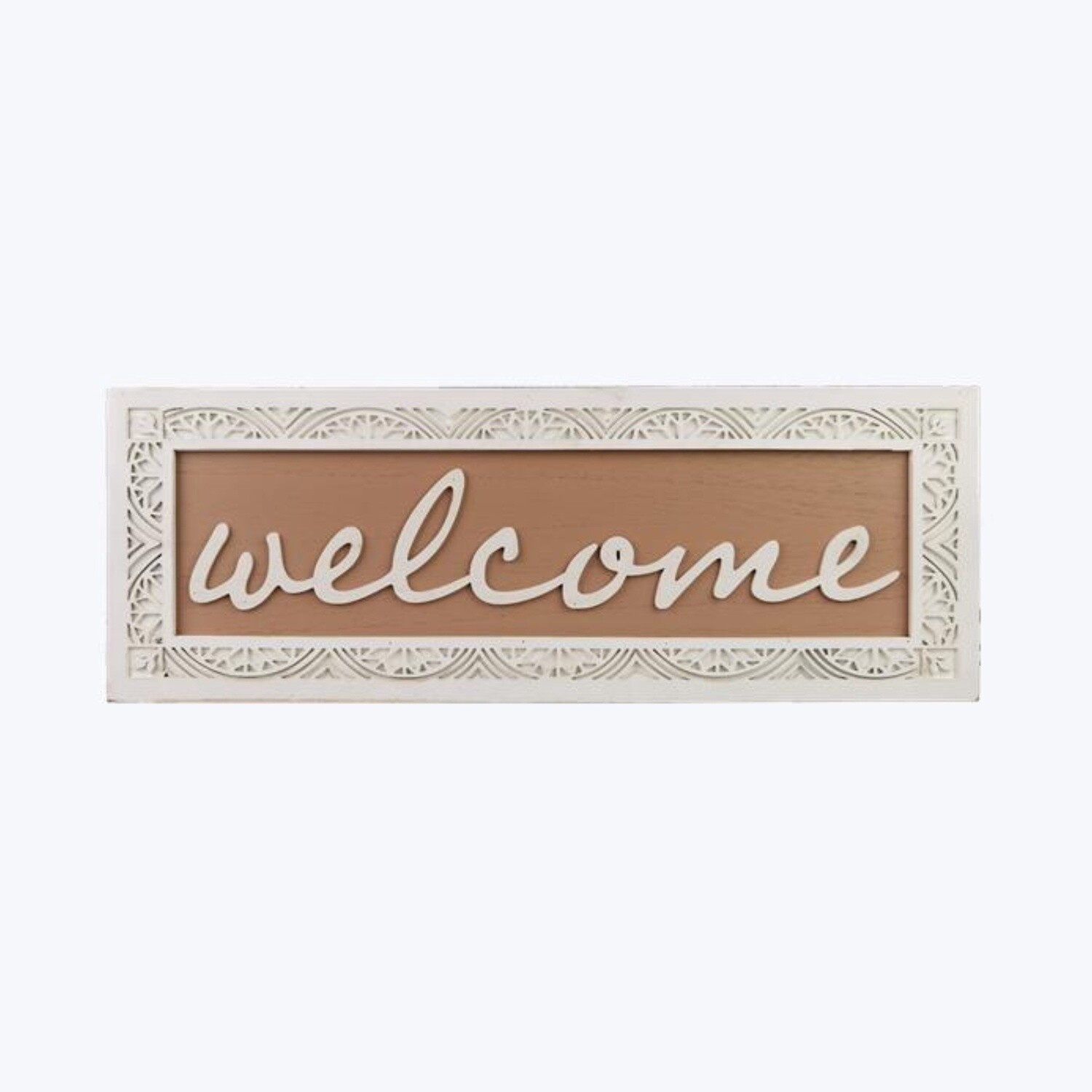 Wood Carved "Welcome" Wall Sign