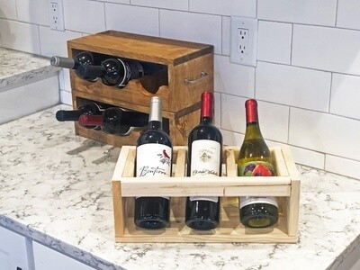 Wooden Wine Caddy & Cheese Board