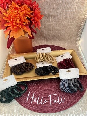 12-PC Assorted Solid Hair Tie Set