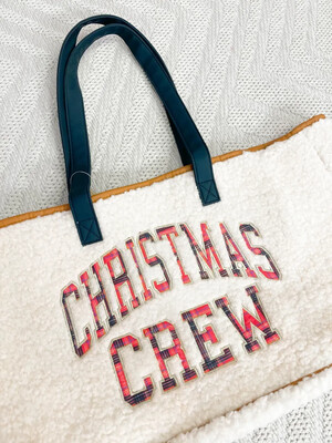 Sparkle Sherpa Holiday Tote Bag