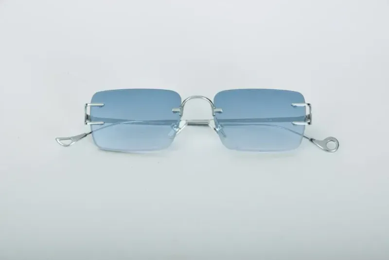 Occhiale da sole Eyepetizer Dillinger argento blu sfumato