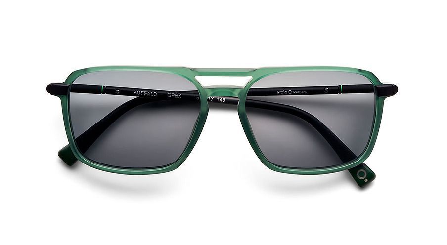 Occhiale da sole Etnia Barcelona Buffalo verde e nero