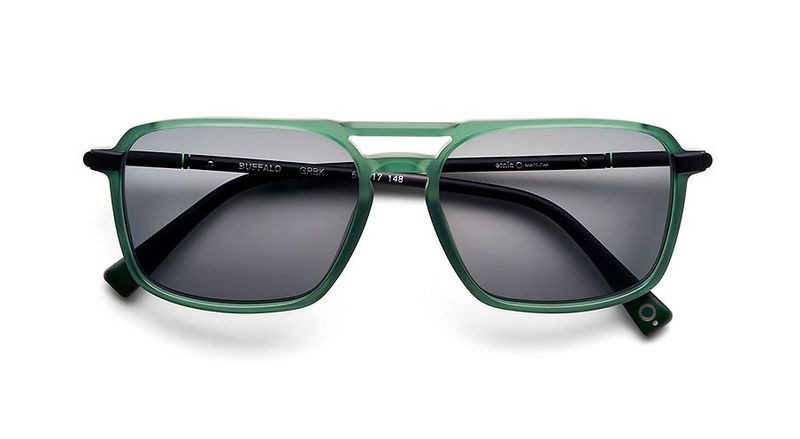 Occhiale da sole Etnia Barcelona Buffalo verde e nero