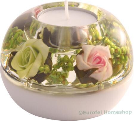 Dome Smart BelVue, een Dreamlight waxinelichthouder van mond geblazen glas. Dreamlights.