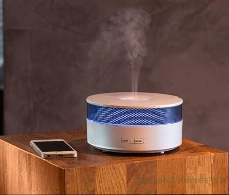 Aromaverstuiver SPA MUSIC wit, incl. wisselende leds en luidspreker (via Bluetooth)