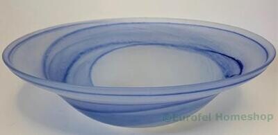 Glazen schaal Peony Ø30 cm., kleur blauw. Schalen van glas.