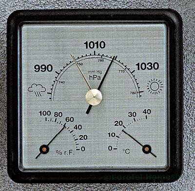 Hygro/Baro/ Thermometer, zwart kunststof
​​​​​​​​​