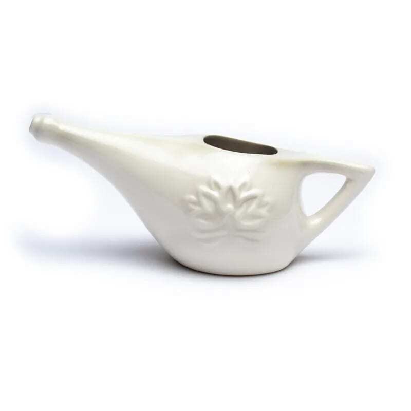Neti Pot keramiek + 25 gram zout. Zoutproducten overigen.