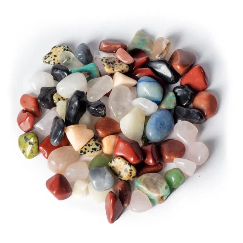 Trommelstenen mix Brazilië, A-kwaliteit, 800 gr. Edelstenen.