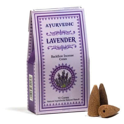 Wierookkegels Ayurvedisch backflow, Lavendel
