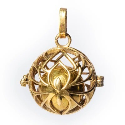 Zwangerschaps-hanger Lotus bola, goudkleur, Ø 2,5 cm. Sieraden.
