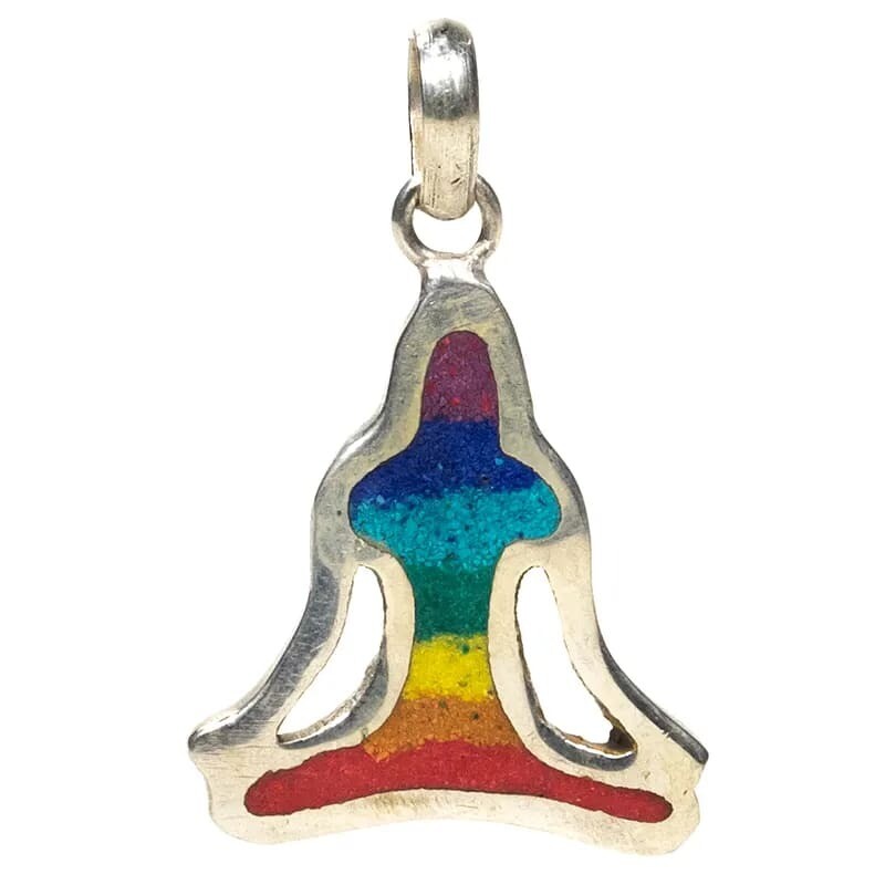 Chakrahanger Boeddha, lengte 3,5 cm. Sieraden.
