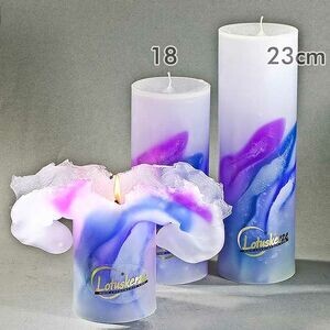LOTUS-kaars®, 23 cm. Art Fire Blue Passion. Lotuskaarsen.